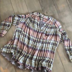 Free People Tops - Free People Plaid Flannel Button Down SZ M Free People Tops - Free People Plaid Flannel Button Down SZ M